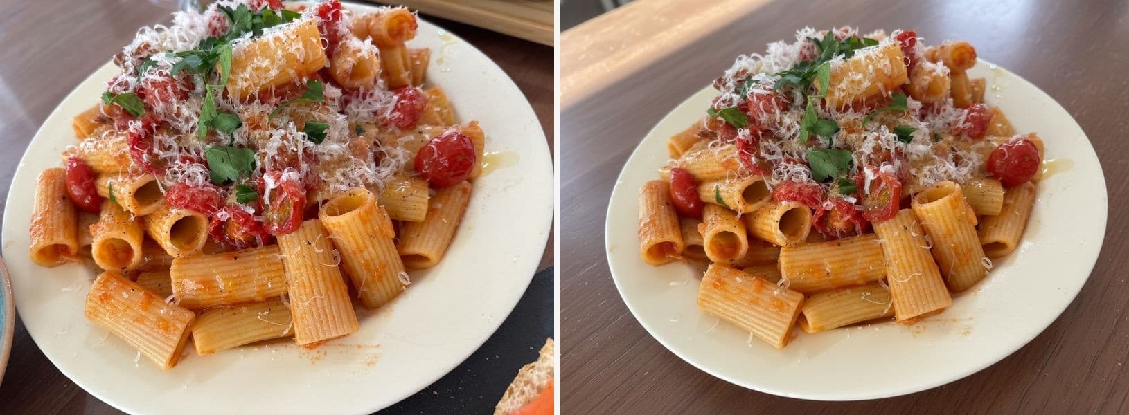 パスタのメニュー写真 ビフォーアフター 食べログ用